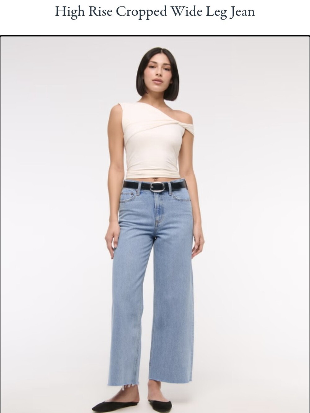 Abercrombie & Fitch High Rise Cropped Wide Leg Jean 24L